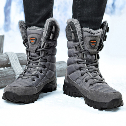 Lässige High-Top-Fleece-Baumwollstiefel für Herren