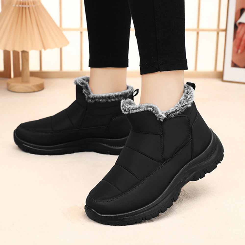 Winterliche kurze warme Schneestiefel für Damen und Herren