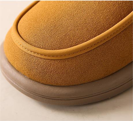 Wintersamt verdickte warme Slip-on-Damenstiefel