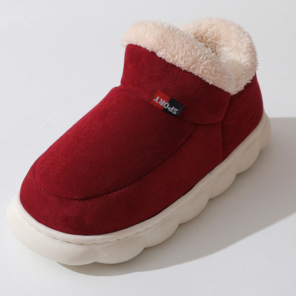 Neue Heimschuhe mit dicken Sohlen und Fleece-Baumwolle