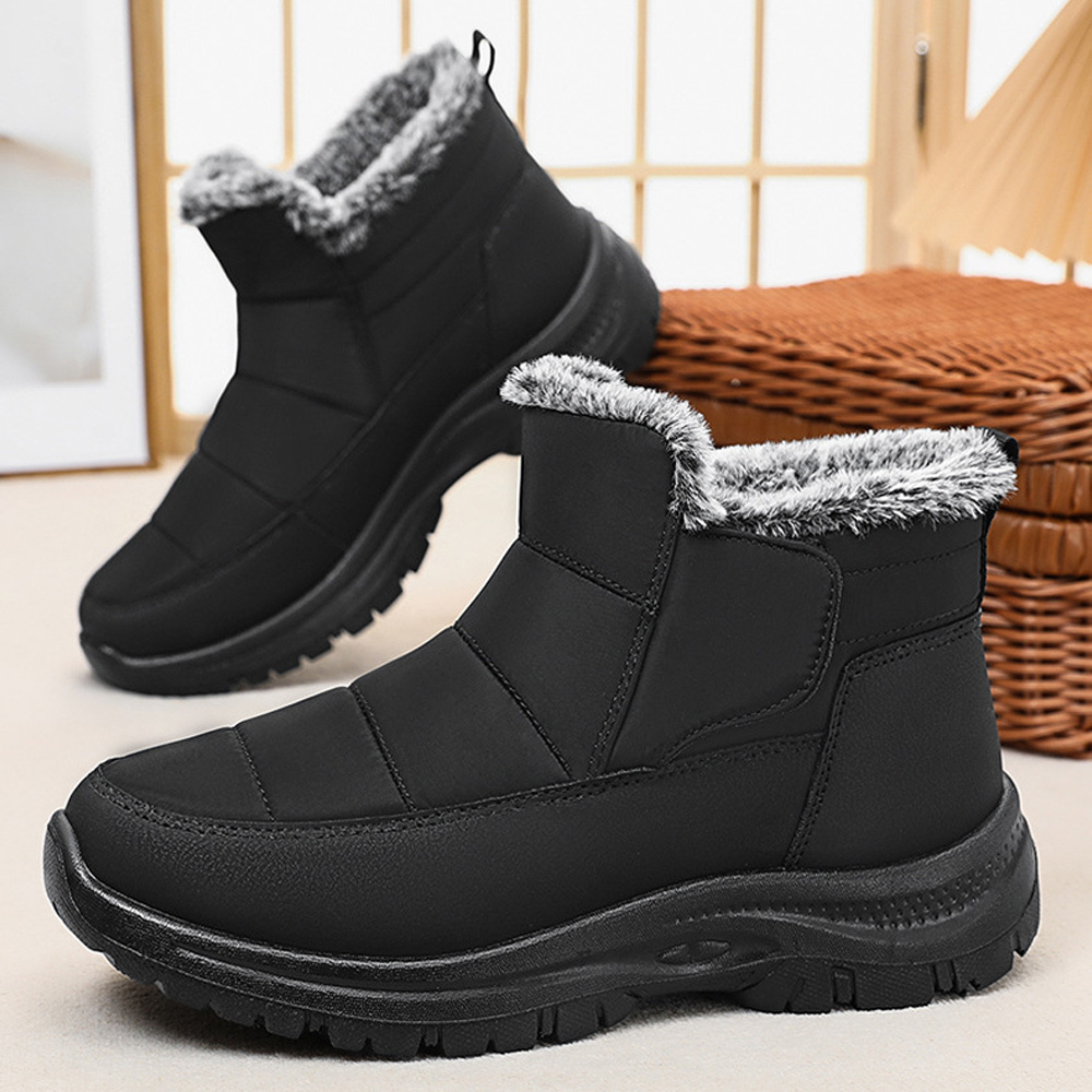 Winterliche kurze warme Schneestiefel für Damen und Herren