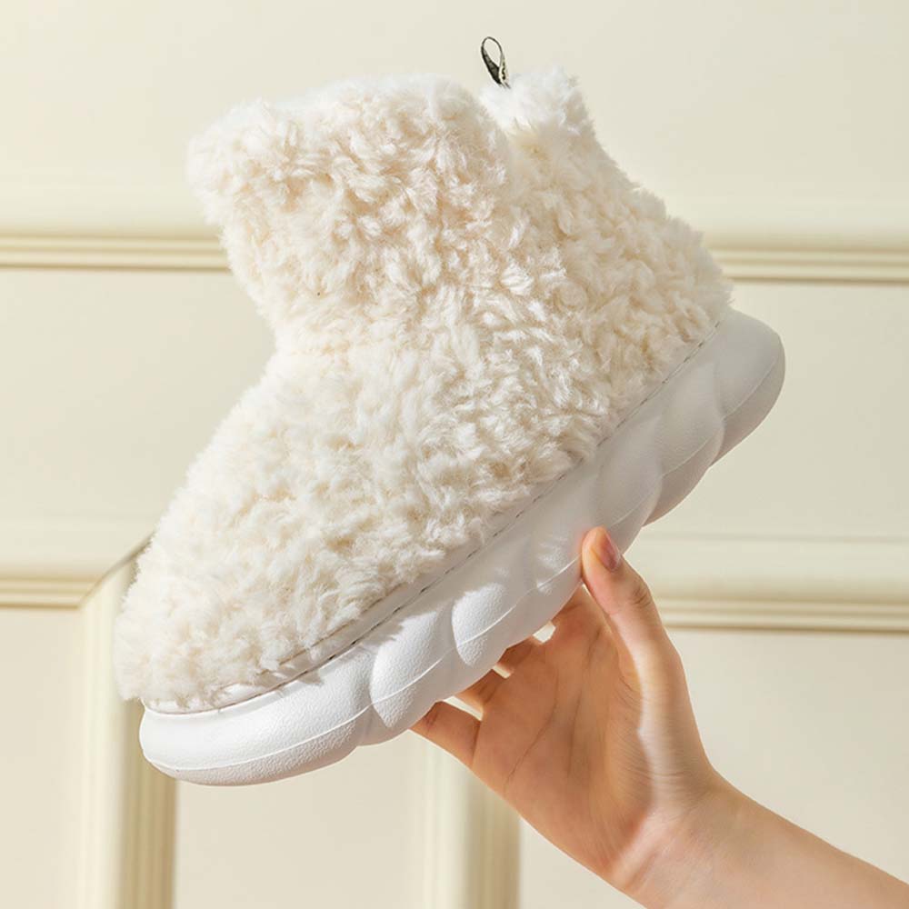 Stilvolle warme Baumwollschuhe mit dicker Sohle