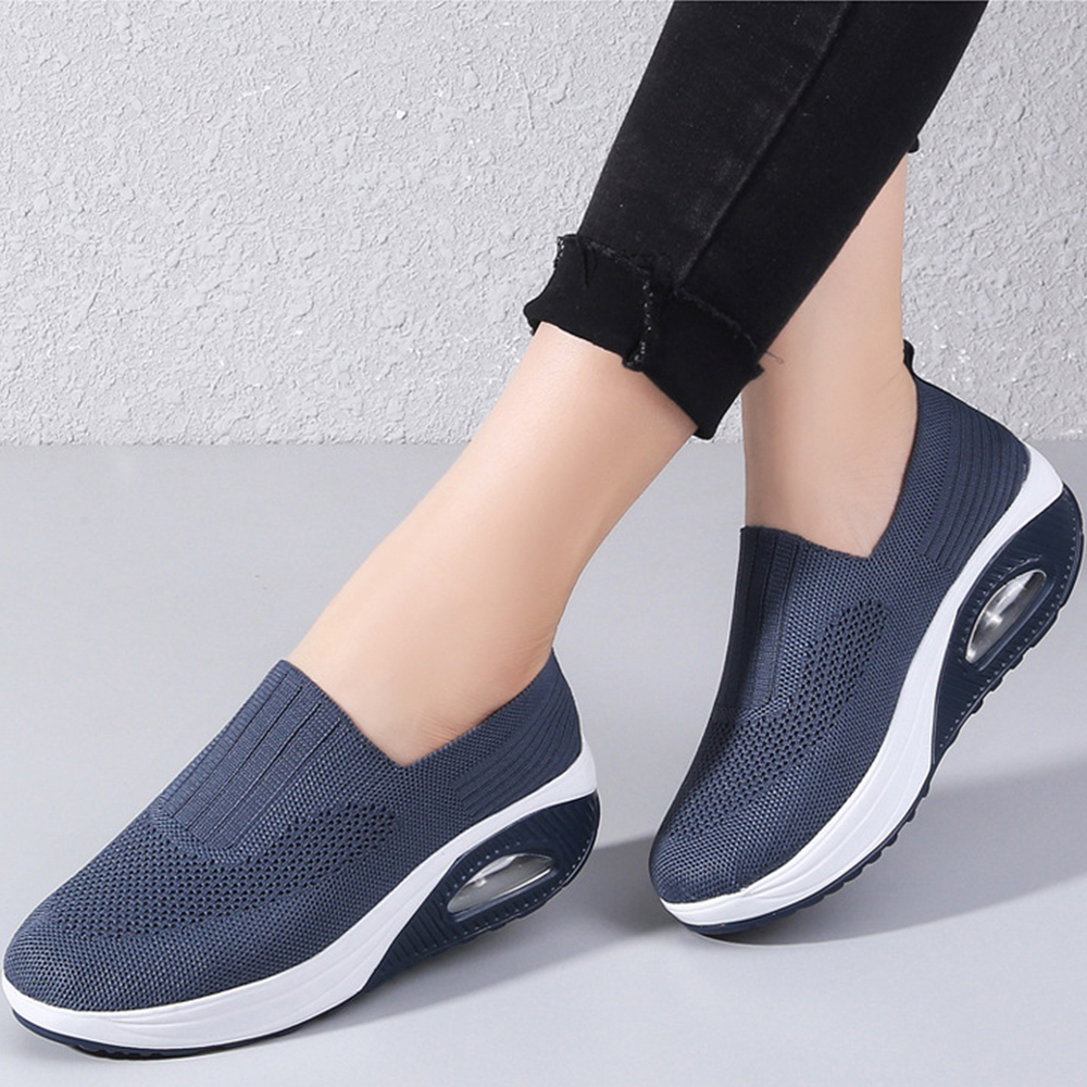 Atmungsaktive Luftpolster-Sneaker für Damen aus Fliegenstrick