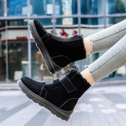 Winter-Fleece-Schneestiefel für Damen bis zur Mitte der Wade