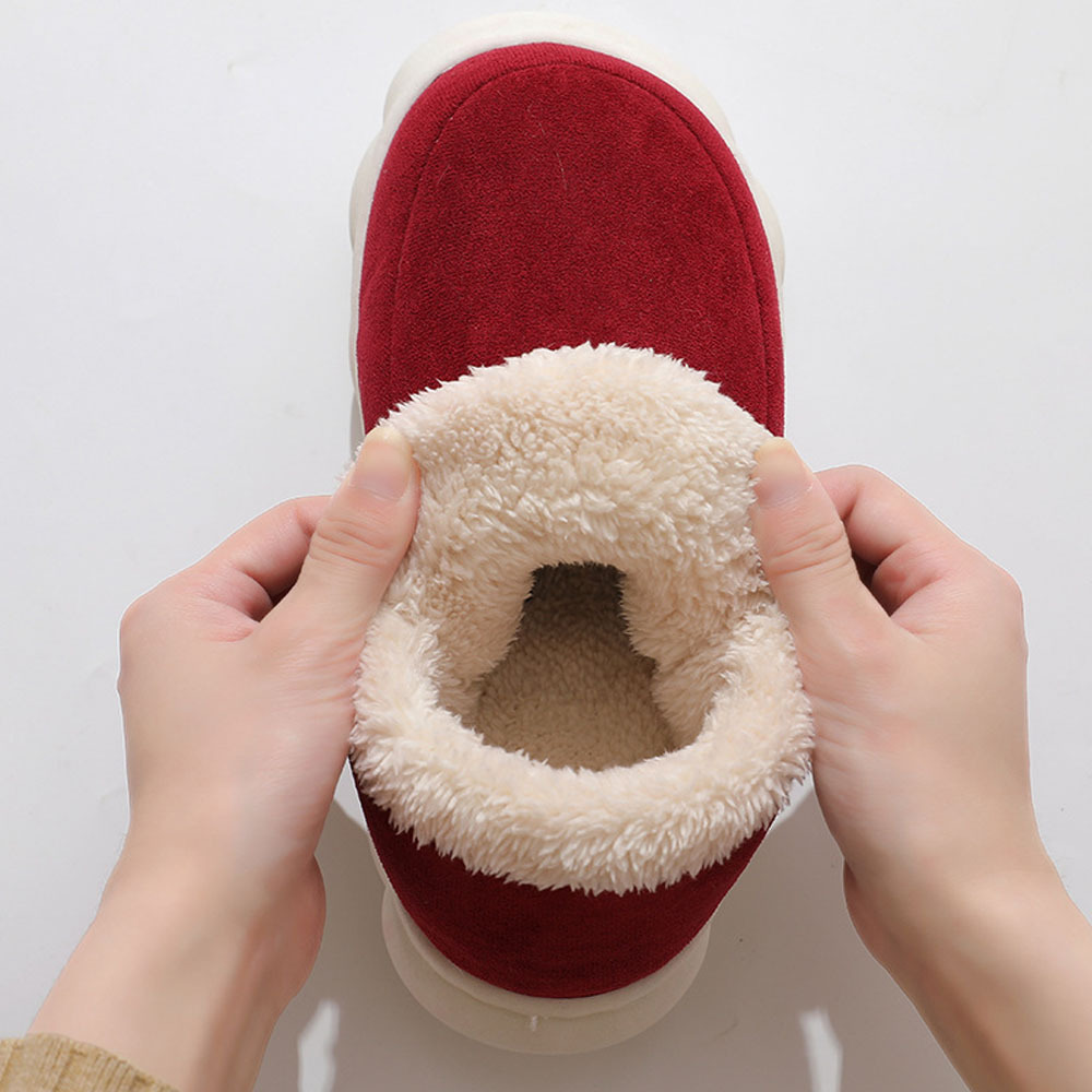 Neue Heimschuhe mit dicken Sohlen und Fleece-Baumwolle