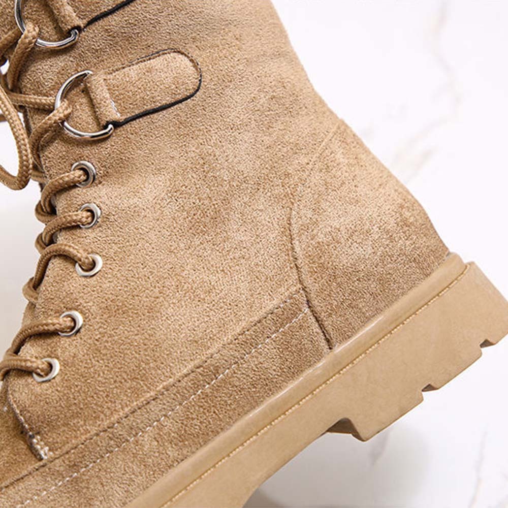 Neue warme und hoch geschnittene Fleece-Schneestiefel zum Schnüren