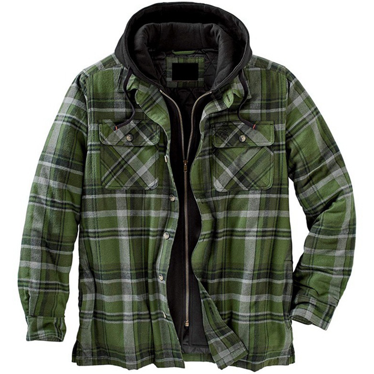  Der neueste karierte Wintermantel für Herrenmode plus Fleece-Baumwollmantel