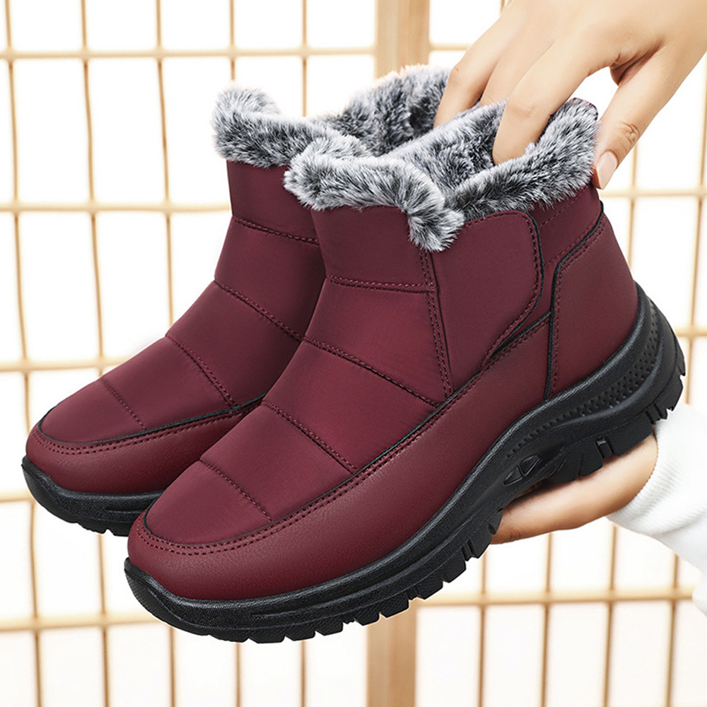 Winterliche kurze warme Schneestiefel für Damen und Herren