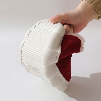 Neue Heimschuhe mit dicken Sohlen und Fleece-Baumwolle