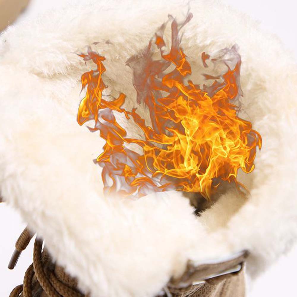 Neue warme und hoch geschnittene Fleece-Schneestiefel zum Schnüren