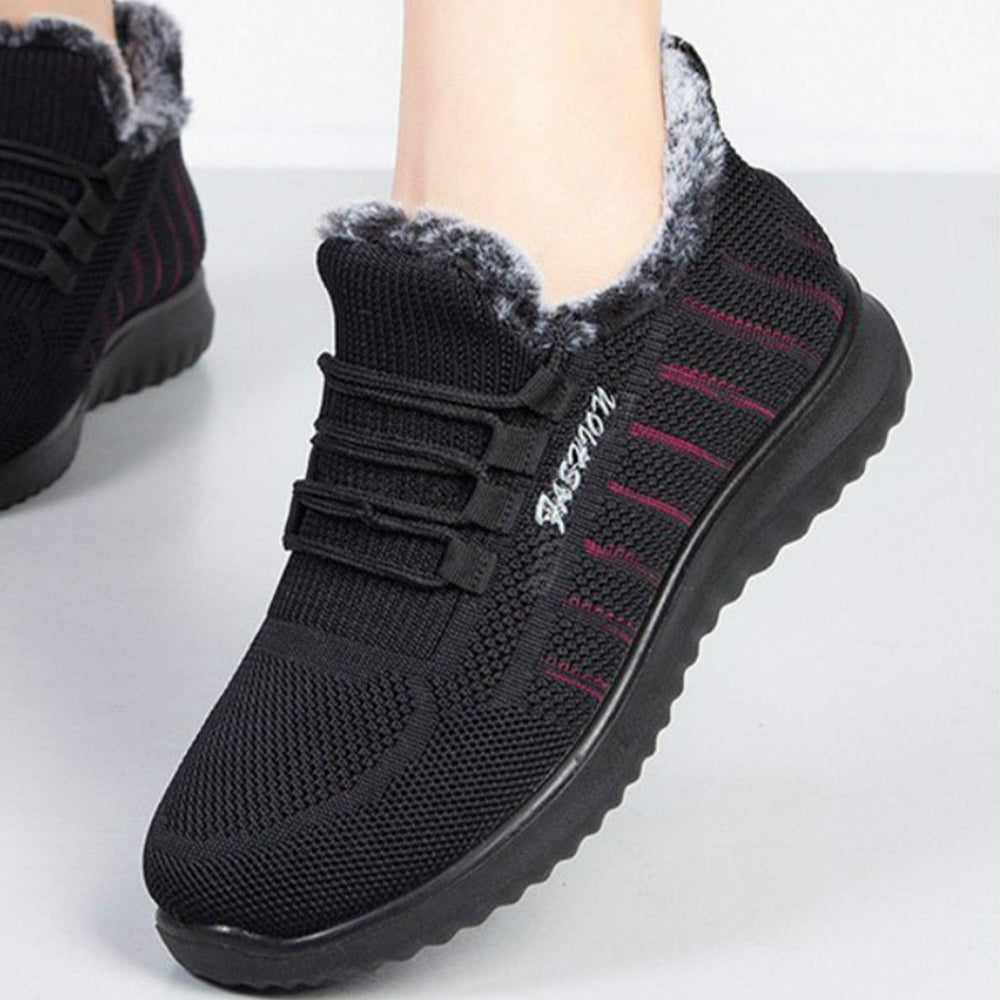 Winter-Baumwollschuhe plus samtige warme Freizeit-Sportschuhe