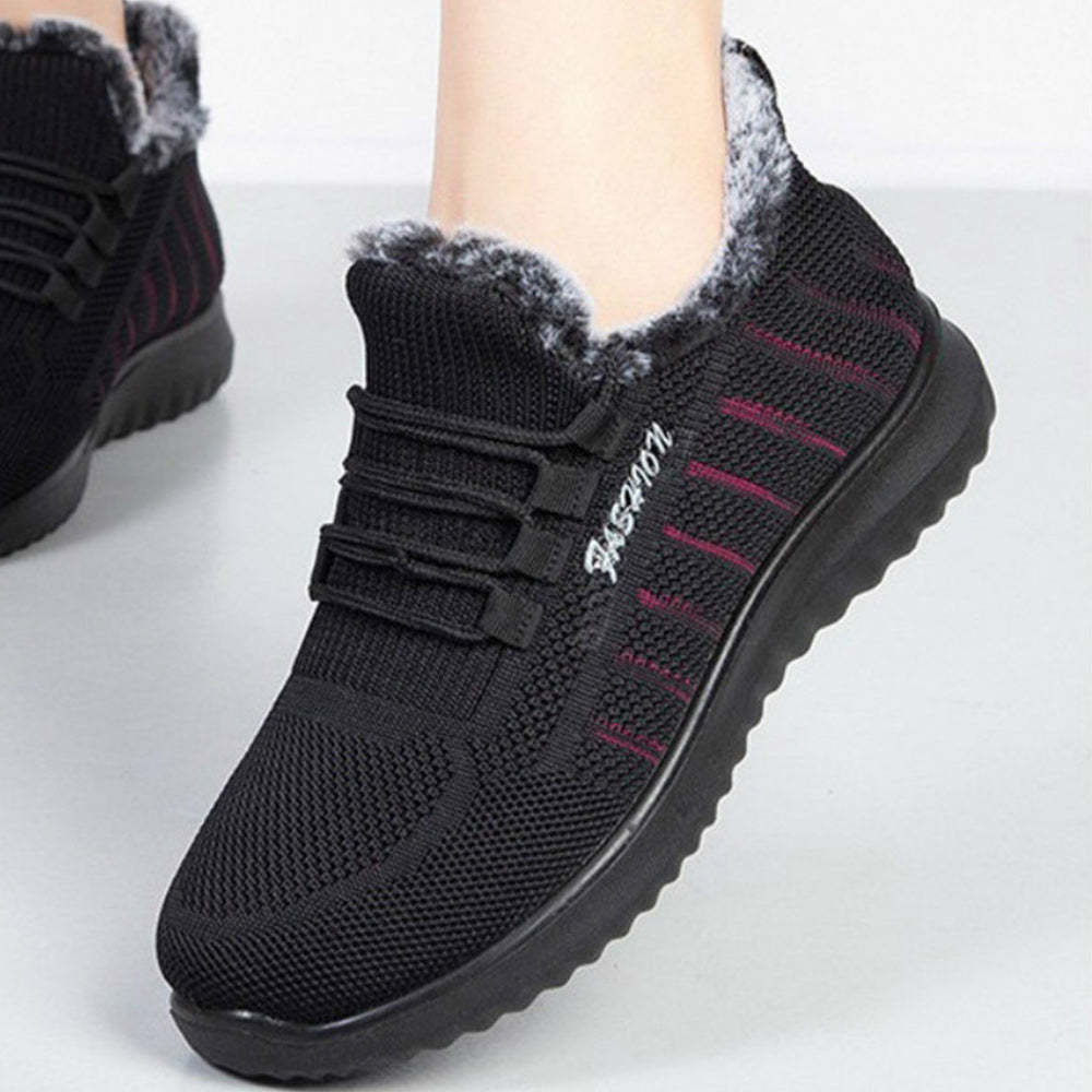 Winter-Baumwollschuhe plus samtige warme Freizeit-Sportschuhe