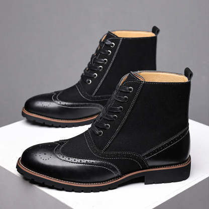 Neue hohe rutschfeste warme Lederstiefel für Herren