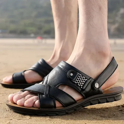 🔥HEISSER VERKAUF🎁--70% RABATT 🎉 LÄSSIGE, BEQUEME, WEICHE SOHLE, RUTSCHFESTE, LEDERSANDALEN FÜR HERREN
