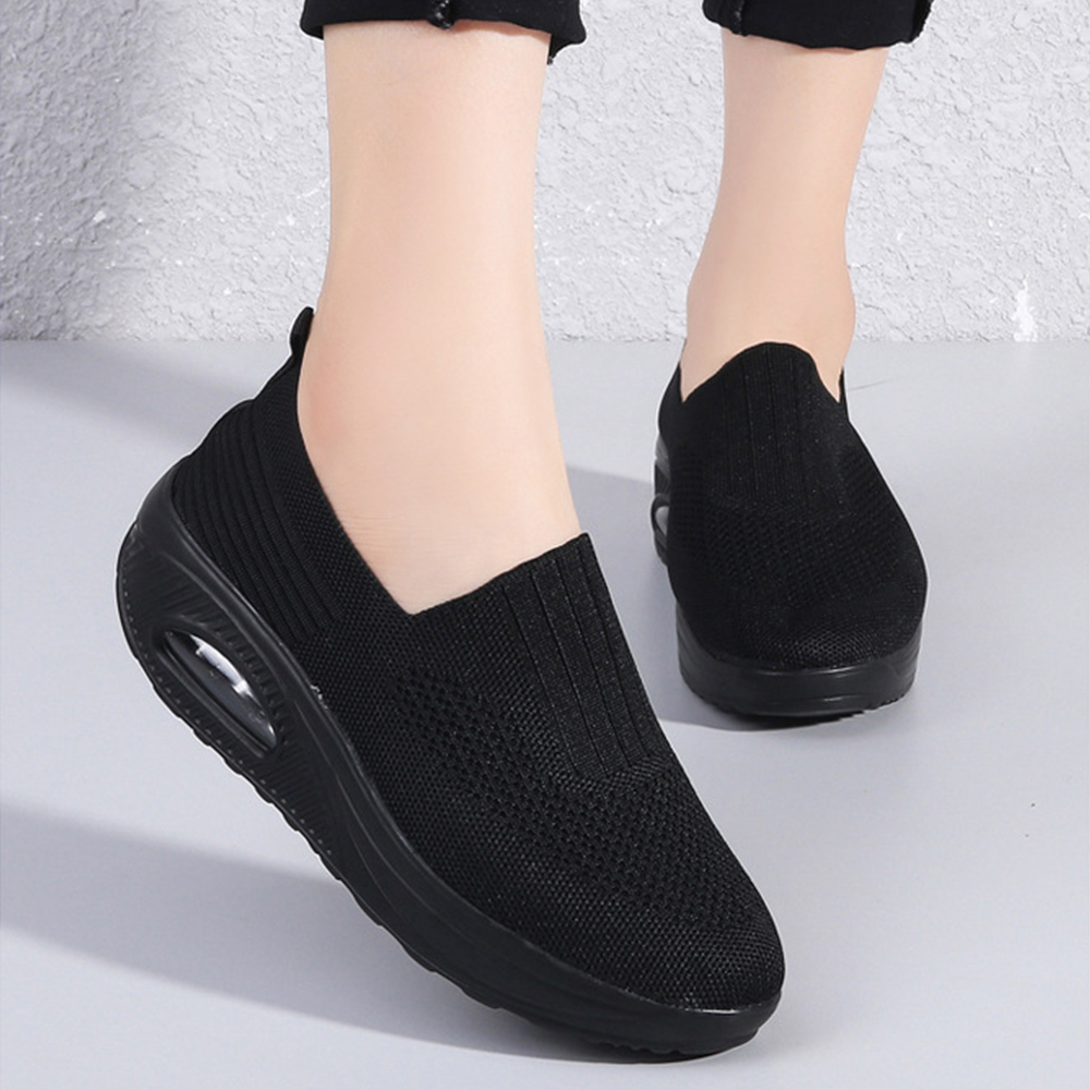 Atmungsaktive Luftpolster-Sneaker für Damen aus Fliegenstrick