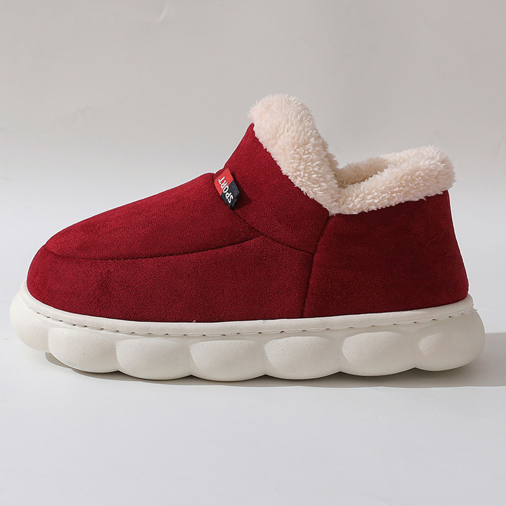 Neue Heimschuhe mit dicken Sohlen und Fleece-Baumwolle