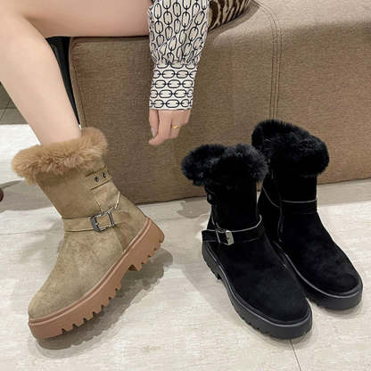 Winter neuer Stil plus samtverdickte warme Mittelrohr-warme Schuhe