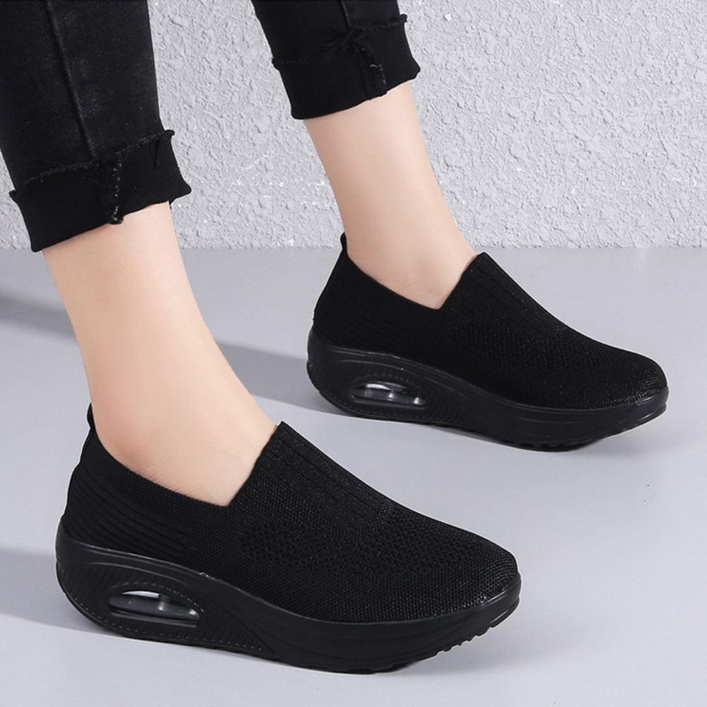 Atmungsaktive Luftpolster-Sneaker für Damen aus Fliegenstrick