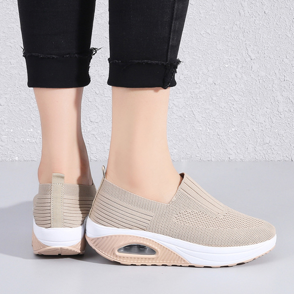 Atmungsaktive Luftpolster-Sneaker für Damen aus Fliegenstrick