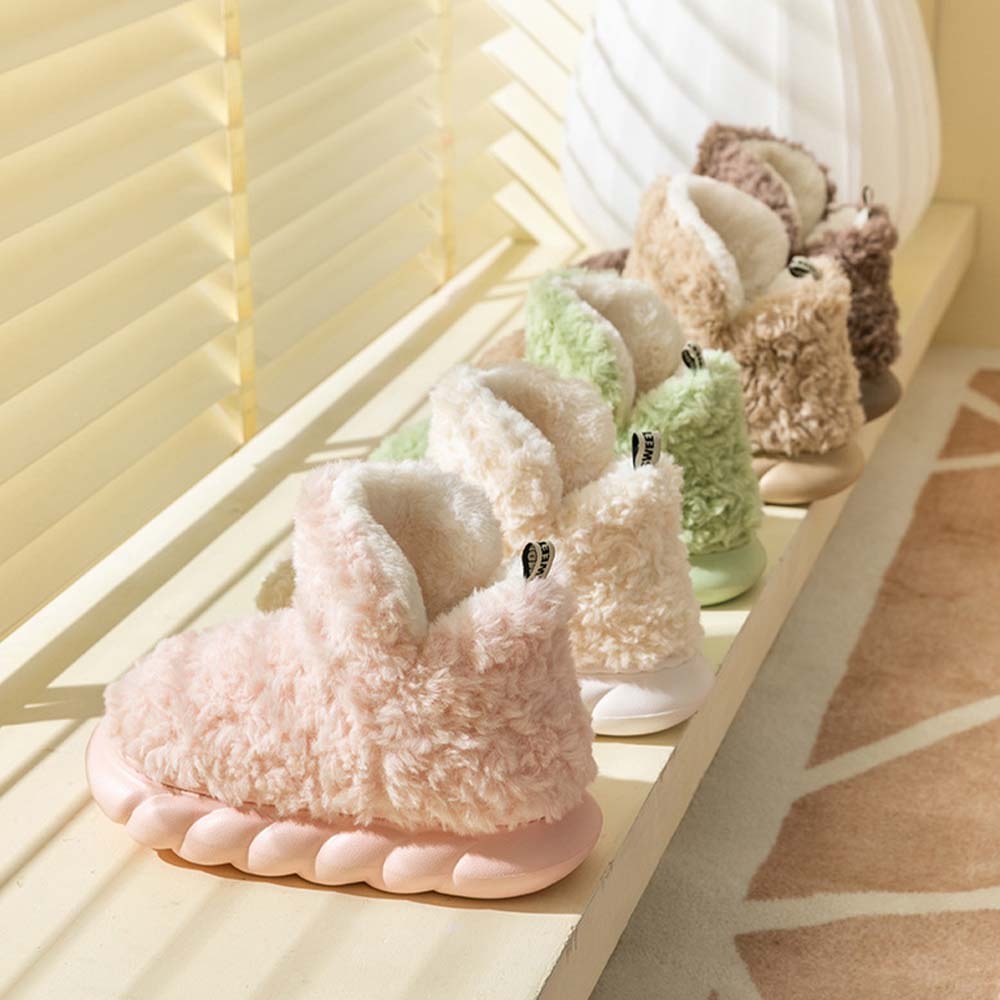 Stilvolle warme Baumwollschuhe mit dicker Sohle