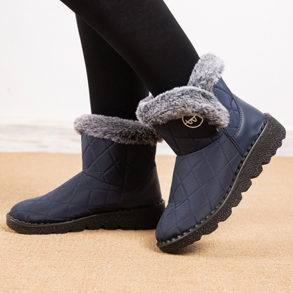 Damen-High-Top-Stiefel aus Fleece-Baumwolle