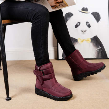 Damen Schneestiefel mit Klettverschluss