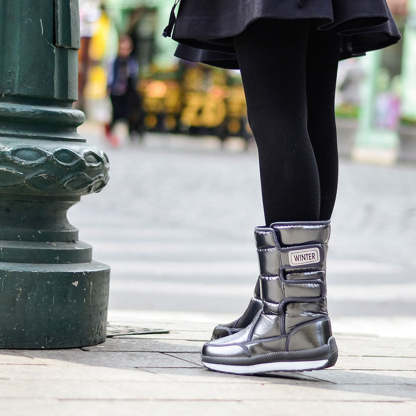 Winter neue Damen-Fleece verdickte warme Mid-Well-Stiefel