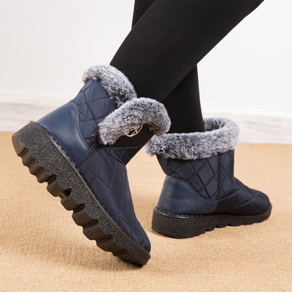 Damen-High-Top-Stiefel aus Fleece-Baumwolle