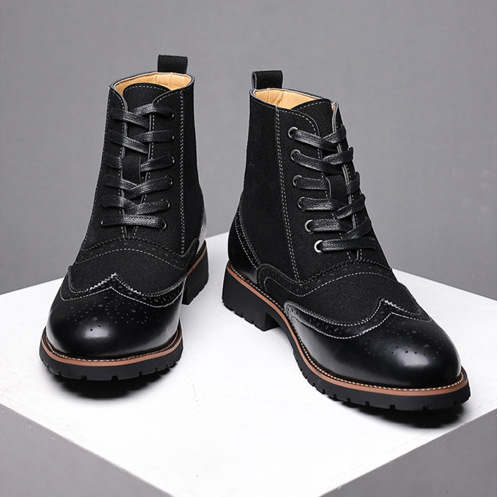 Neue hohe rutschfeste warme Lederstiefel für Herren
