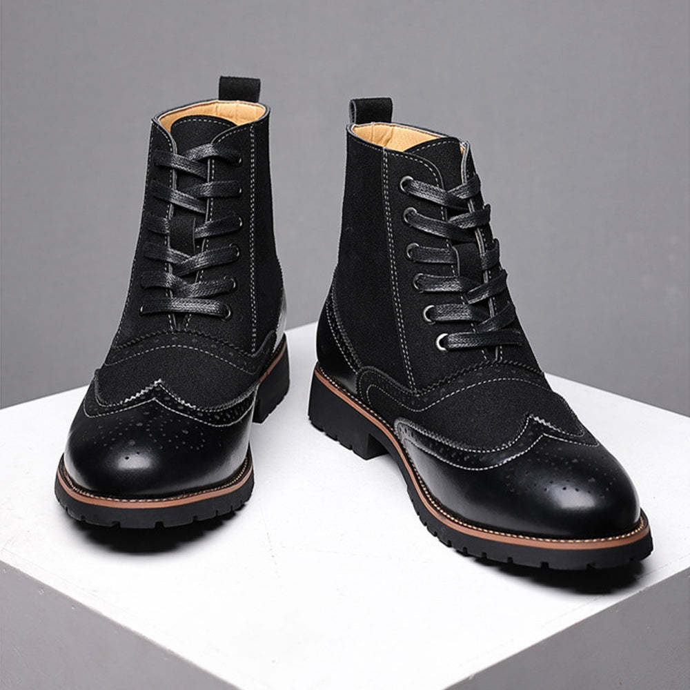 Neue hohe rutschfeste warme Lederstiefel für Herren