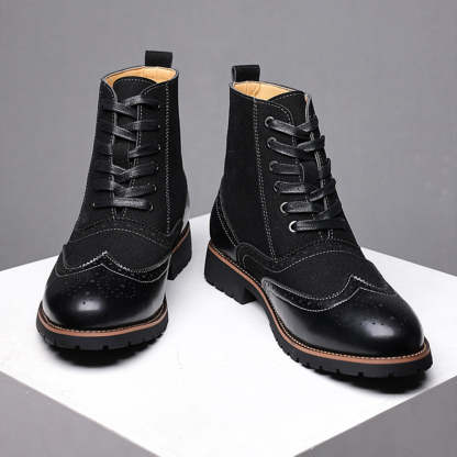 Neue hohe rutschfeste warme Lederstiefel für Herren