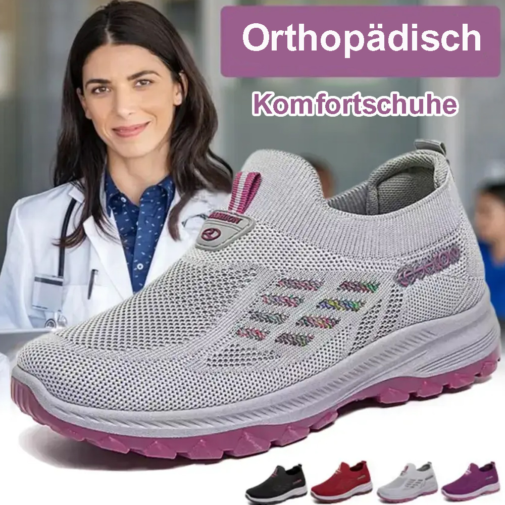  Gestrickte, atmungsaktive Slip-On-Sneaker für Damen