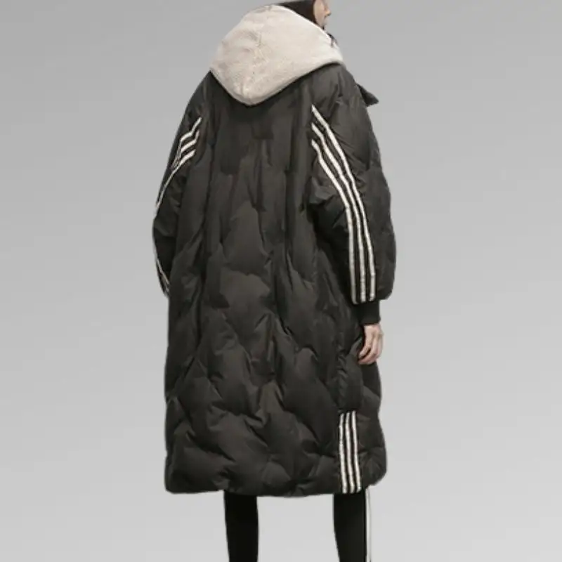 Lange gefütterte Jacke für Frauen
