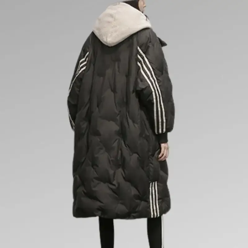 Lange gefütterte Jacke für Frauen