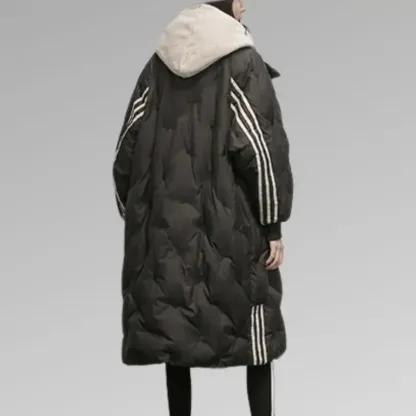 Lange gefütterte Jacke für Frauen
