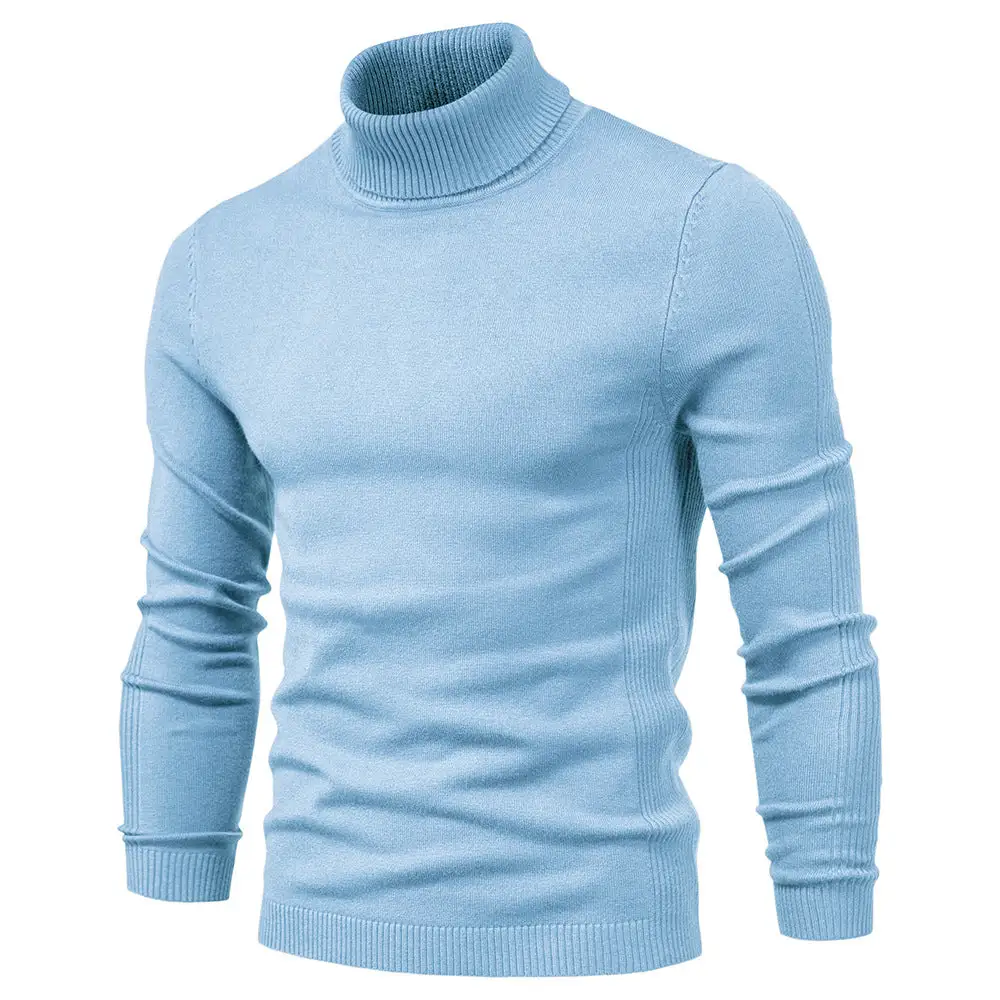 Herren-Pullover mit Rollkragen und Basic-Kaschmirbasis