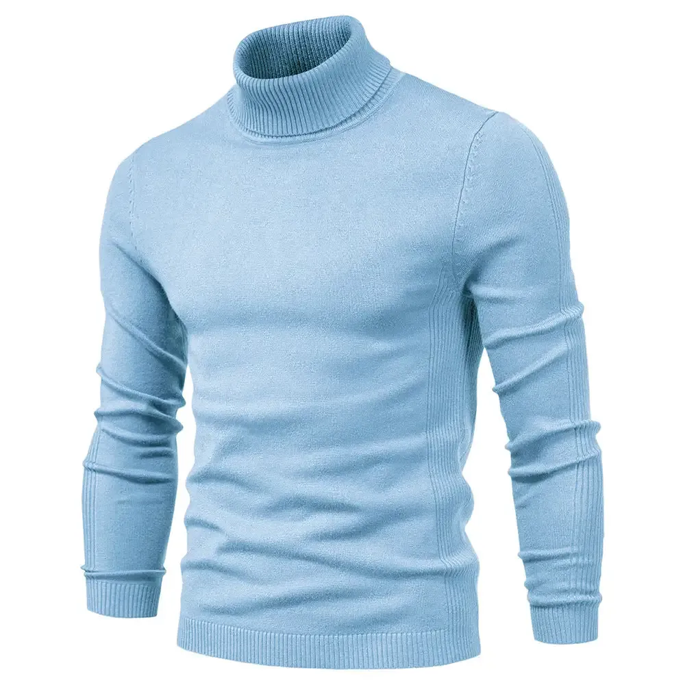 Herren-Pullover mit Rollkragen und Basic-Kaschmirbasis