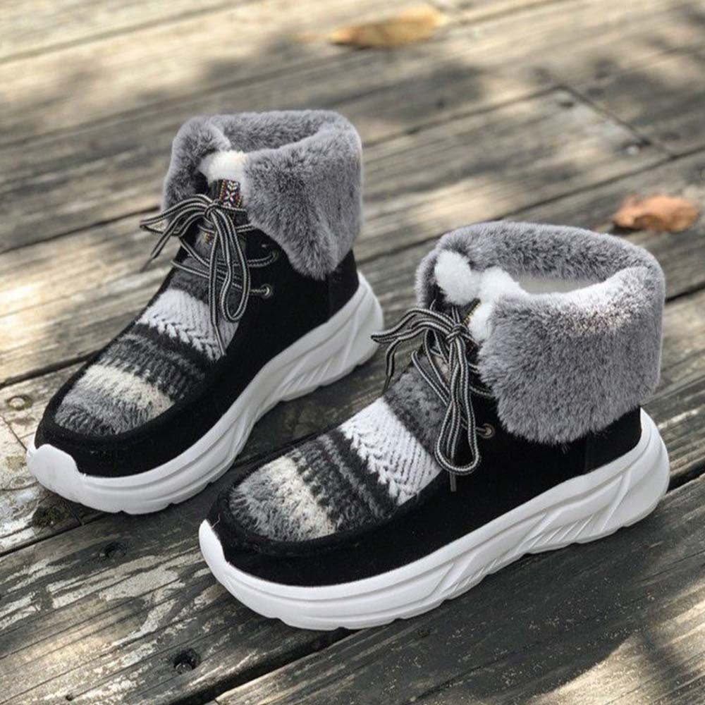 Neue winterverdickte und warme Damenstiefel