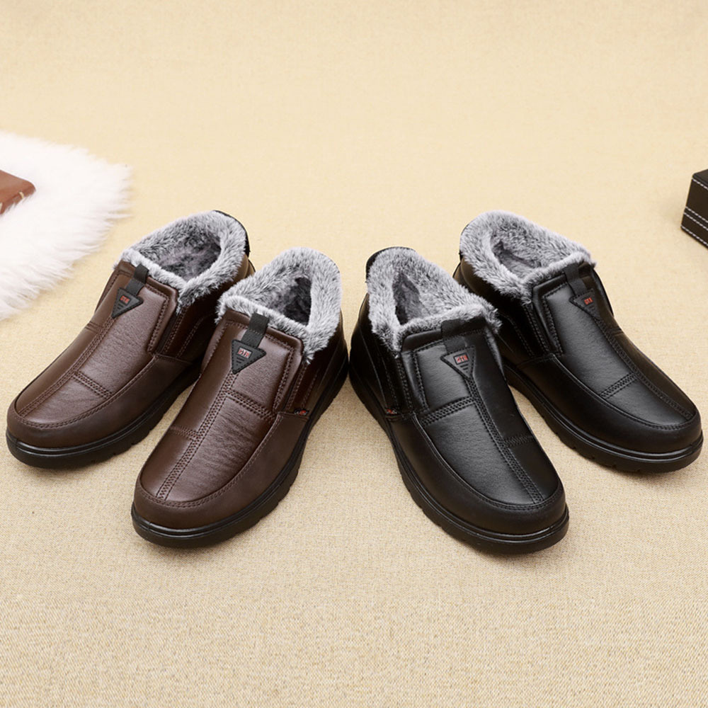 Warme Winter-Slip-on-Plus-Samt-Herren-Baumwollschuhe