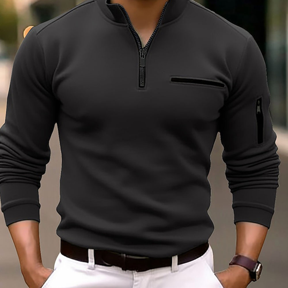 Therling Einfarbiges Poloshirt für Herren
