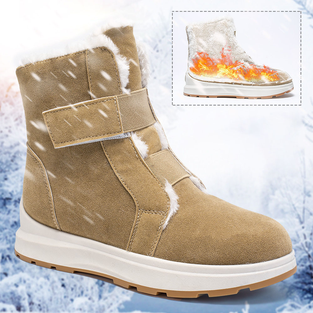 Winter-Fleece-Schneestiefel für Damen bis zur Mitte der Wade