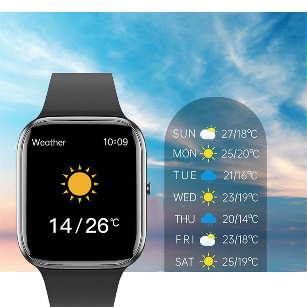 Weatsde Blutdruck Blutsauerstoff Blutzucker Überwachung Bluetooth Sprechen Musik abspielen Gesundheit Wasserdichte Smartwatch