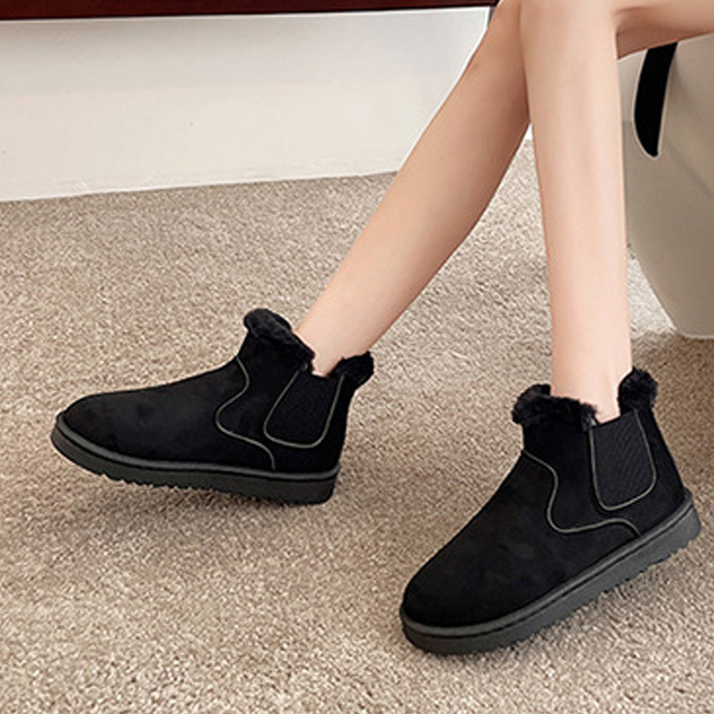 Winter neuer Stil plus Samtmode warme Baumwollschuhe Stiefeletten Schuhe