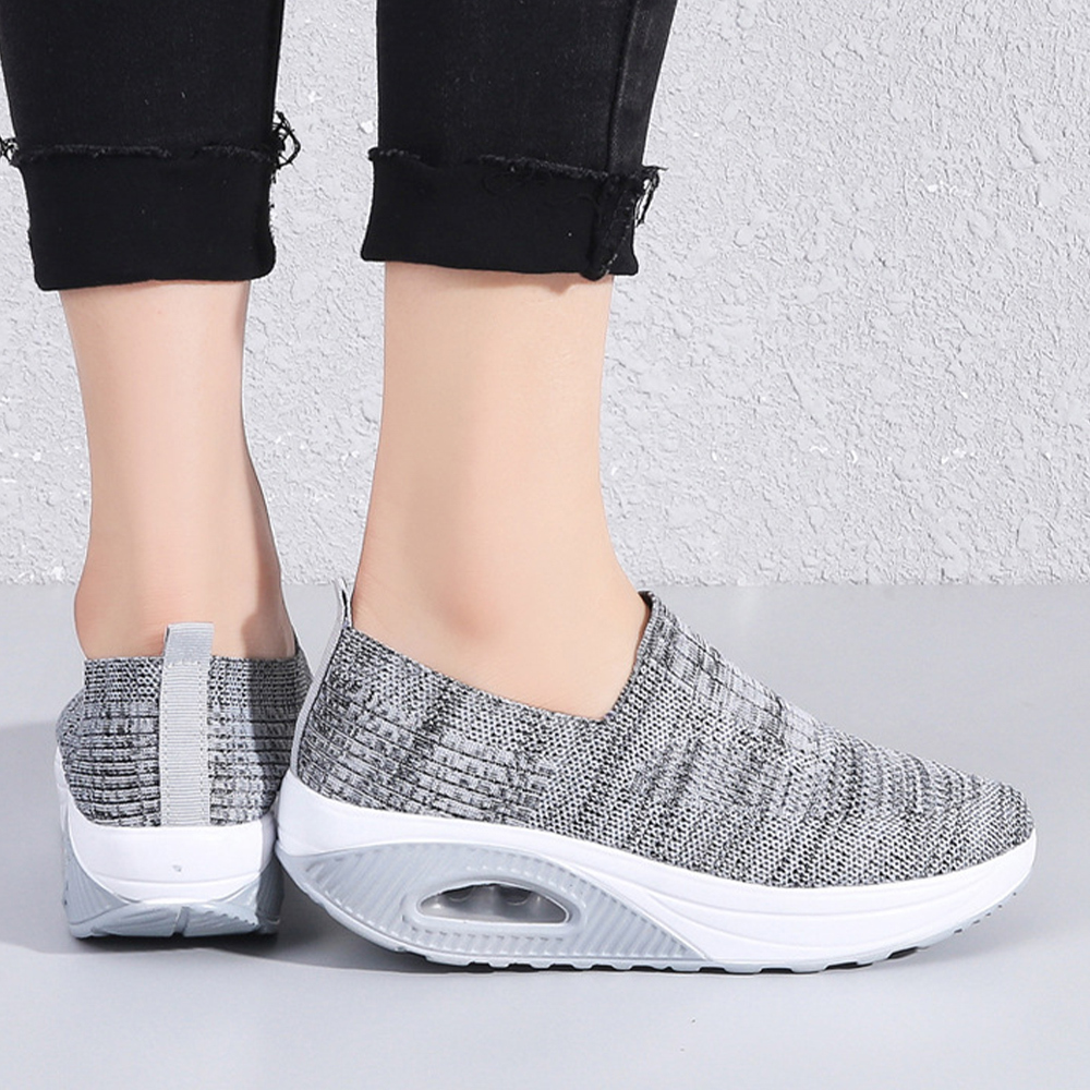 Atmungsaktive Luftpolster-Sneaker für Damen aus Fliegenstrick