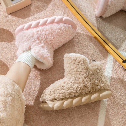Stilvolle warme Baumwollschuhe mit dicker Sohle