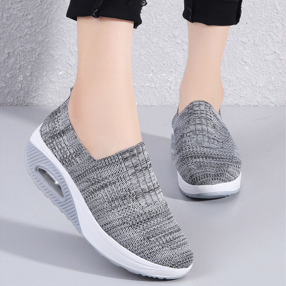 Atmungsaktive Luftpolster-Sneaker für Damen aus Fliegenstrick