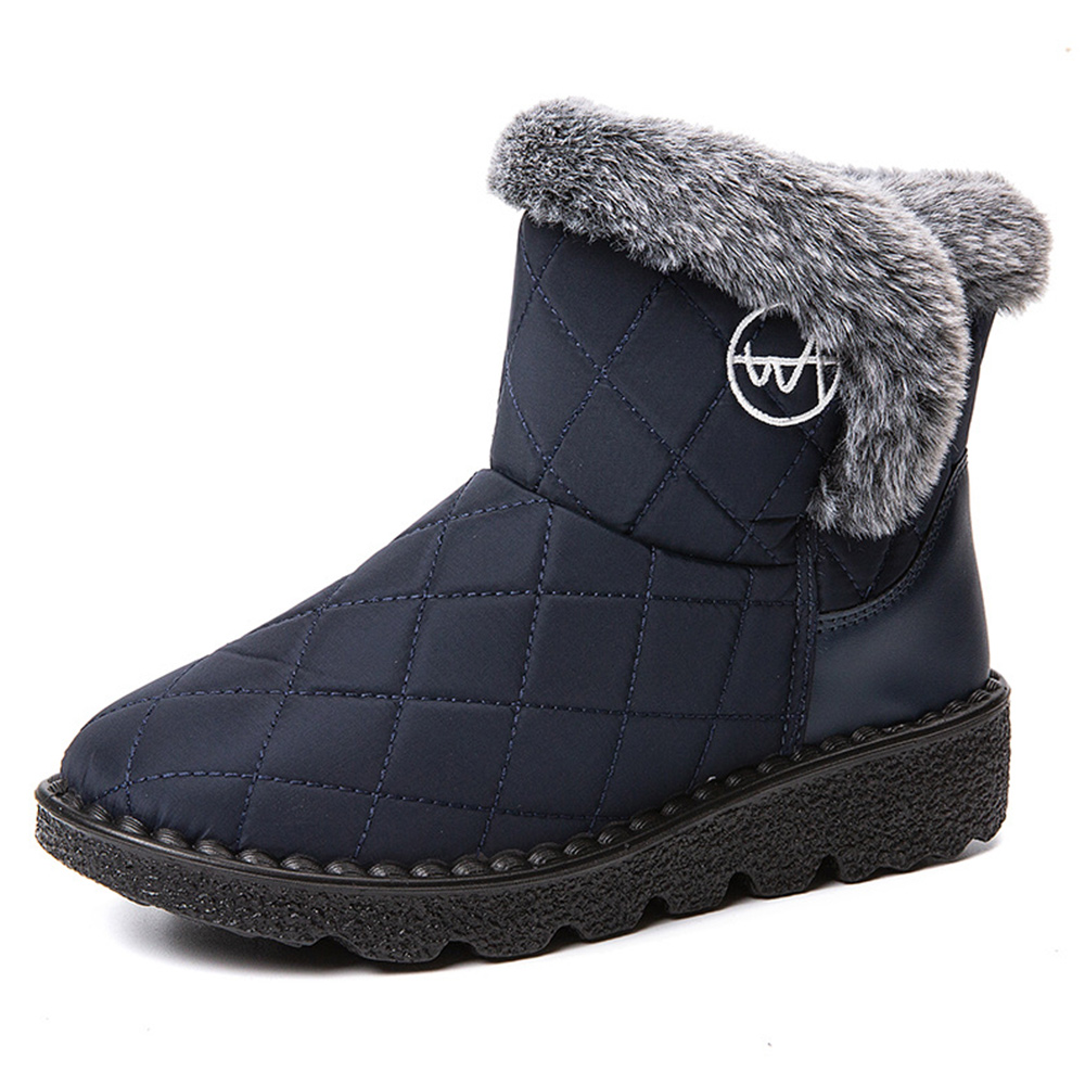 Damen-High-Top-Stiefel aus Fleece-Baumwolle