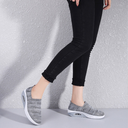 Atmungsaktive Luftpolster-Sneaker für Damen aus Fliegenstrick