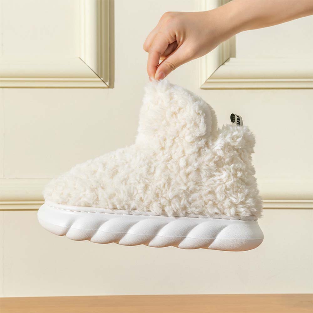 Stilvolle warme Baumwollschuhe mit dicker Sohle