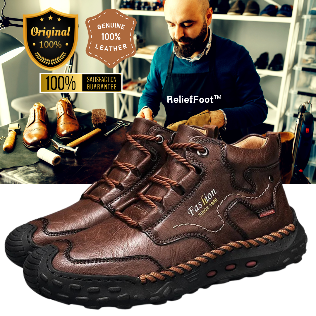 (🔥Räumungsverkauf – 70 % Rabatt) Herren-Freizeitschuhe aus Rindsleder mit handgenähter Zehenkappe aus Verbundmaterial